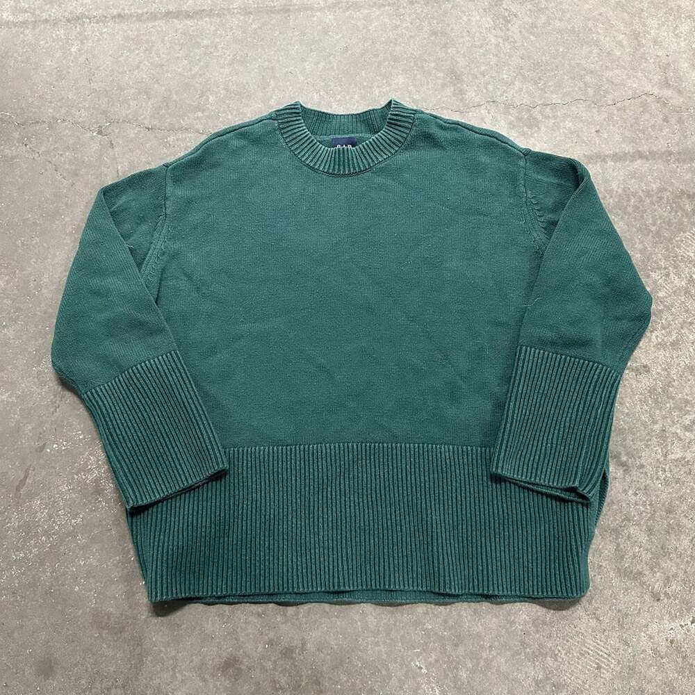 GAP 100% Cotton Crewneck Sweater XL Oversized Boxy Chunky Ribbed Knit